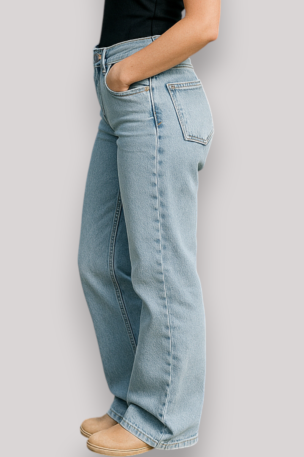 The Arden Women's Low Waist Jeans Straight Leg Denim