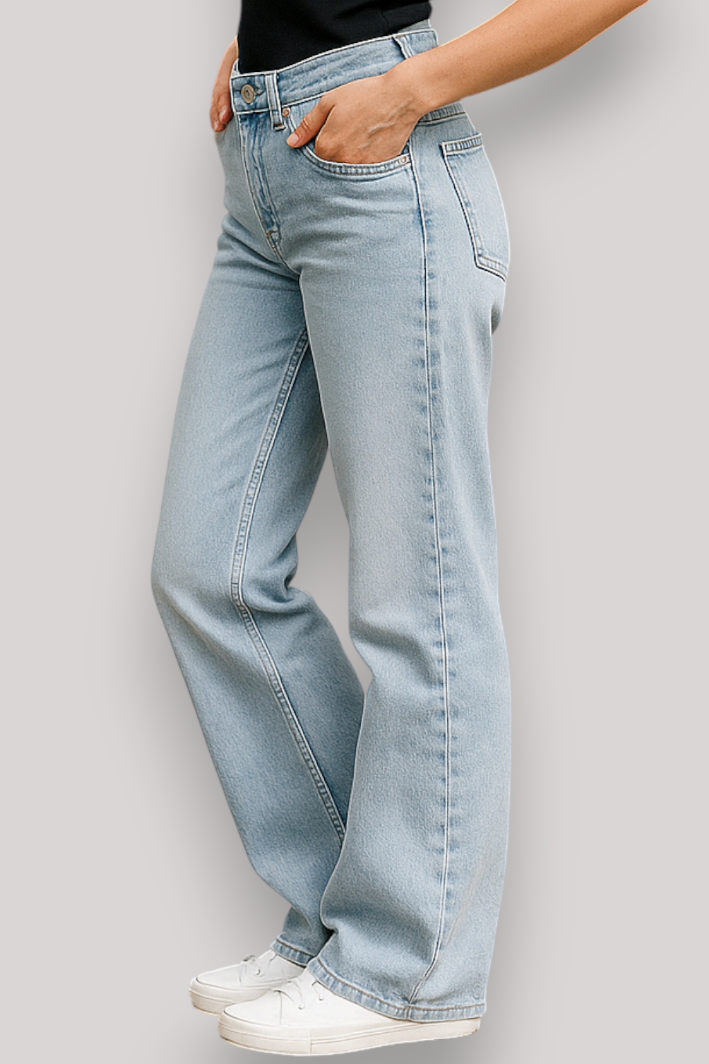 The Arden Women's Low Waist Jeans Straight Leg Denim