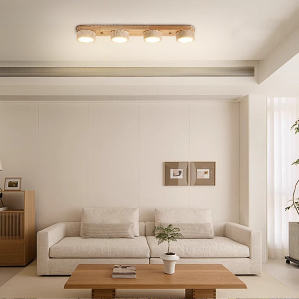 The Ashvelle Ash Wood LED Ceiling Spotlight