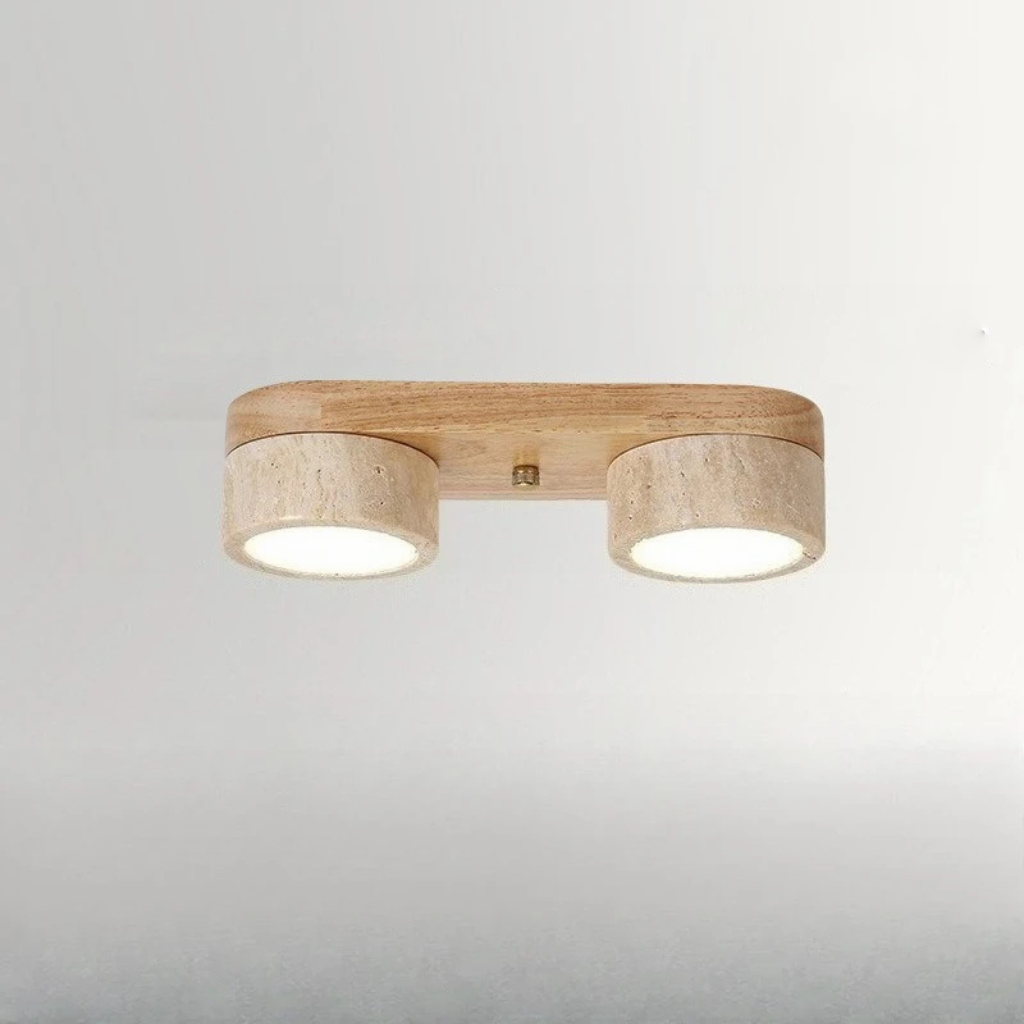 The Ashvelle Ash Wood LED Ceiling Spotlight