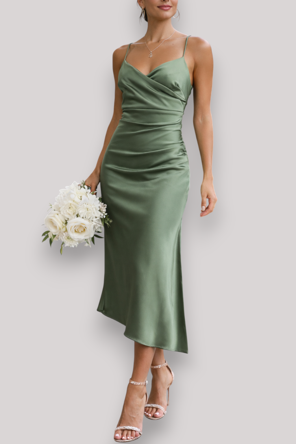 The Aurelia Sleeveless V Neck Wrap Halter Neck Summer Maxi Dress