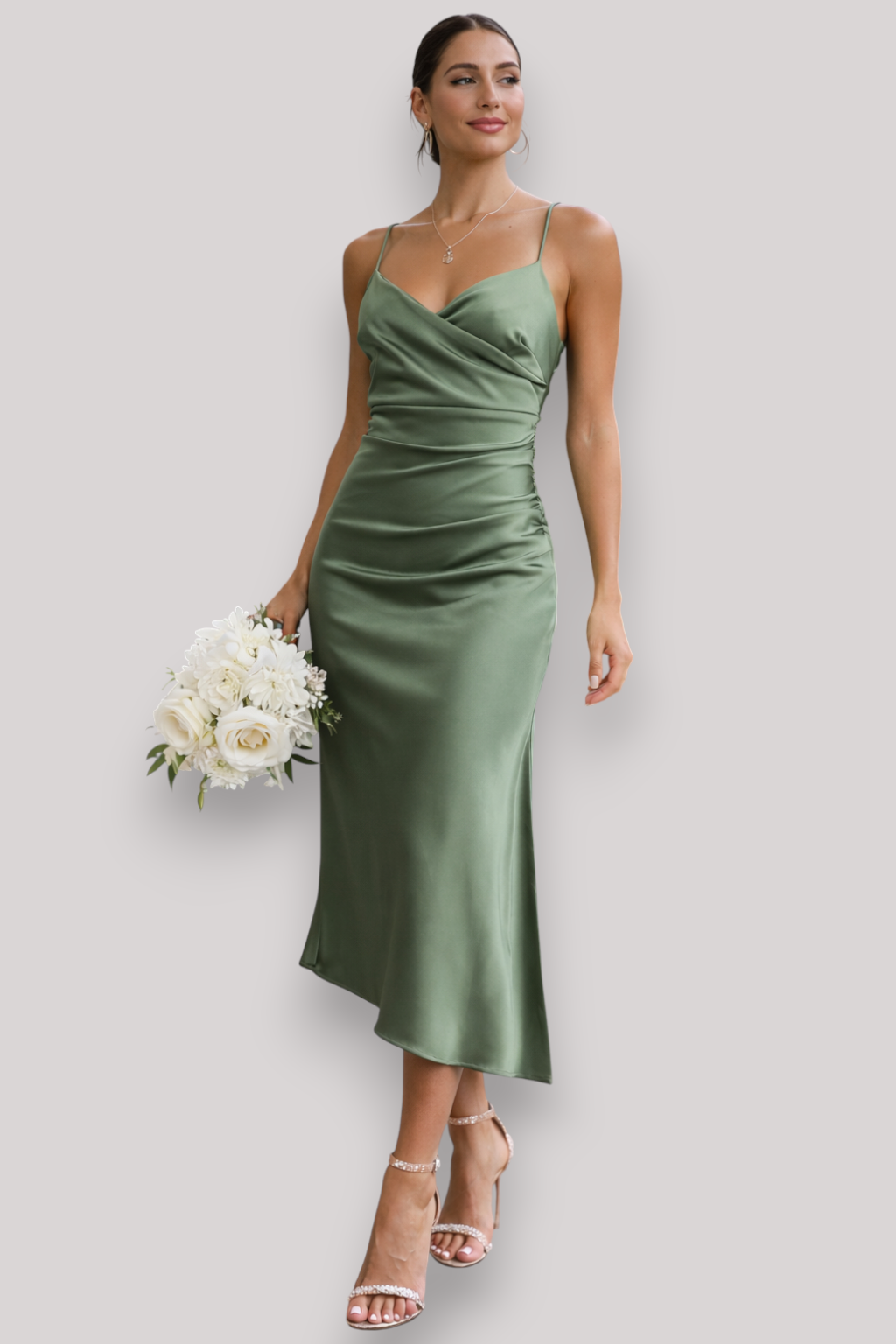 The Aurelia Sleeveless V Neck Wrap Halter Neck Summer Maxi Dress