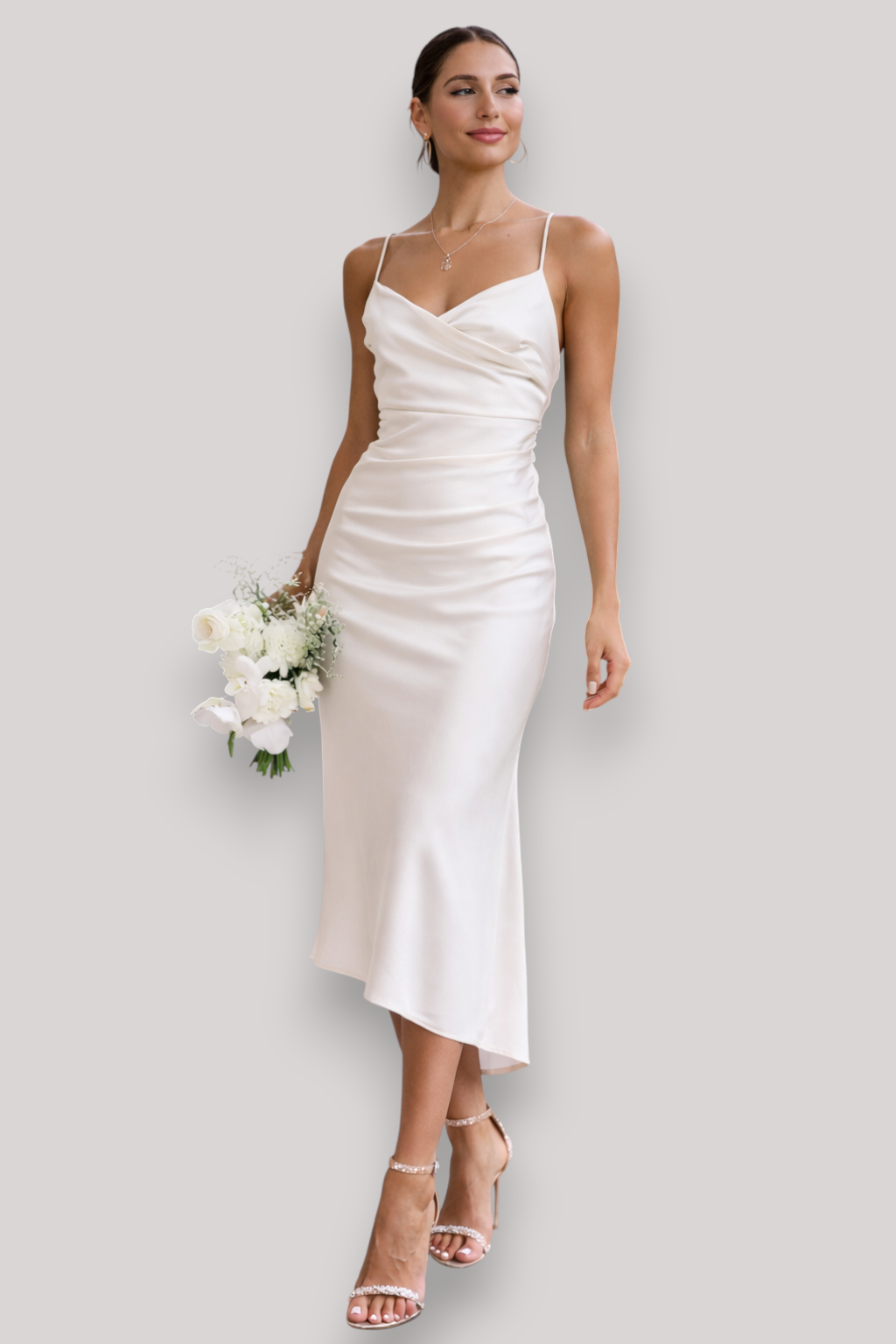 The Aurelia Sleeveless V Neck Wrap Halter Neck Summer Maxi Dress