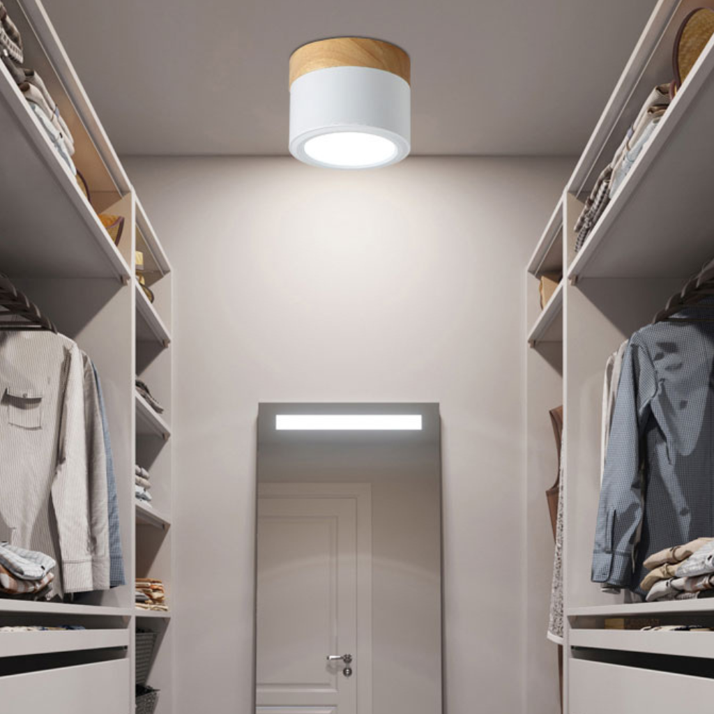 The Aurellis Nordic Wood LED Ceiling Down Light
