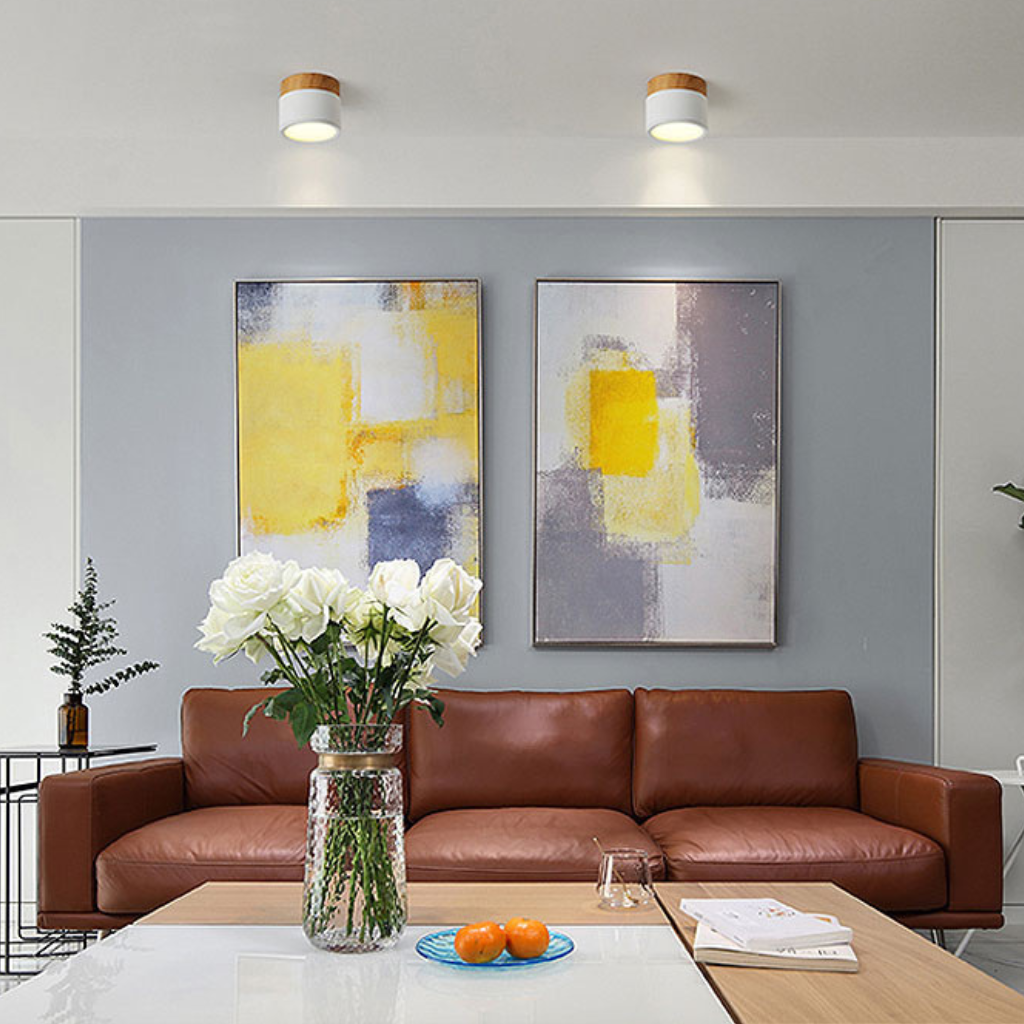The Aurellis Nordic Wood LED Ceiling Down Light