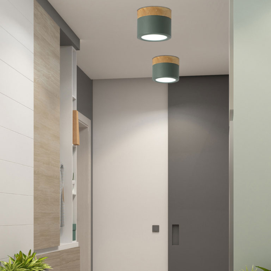The Aurellis Nordic Wood LED Ceiling Down Light