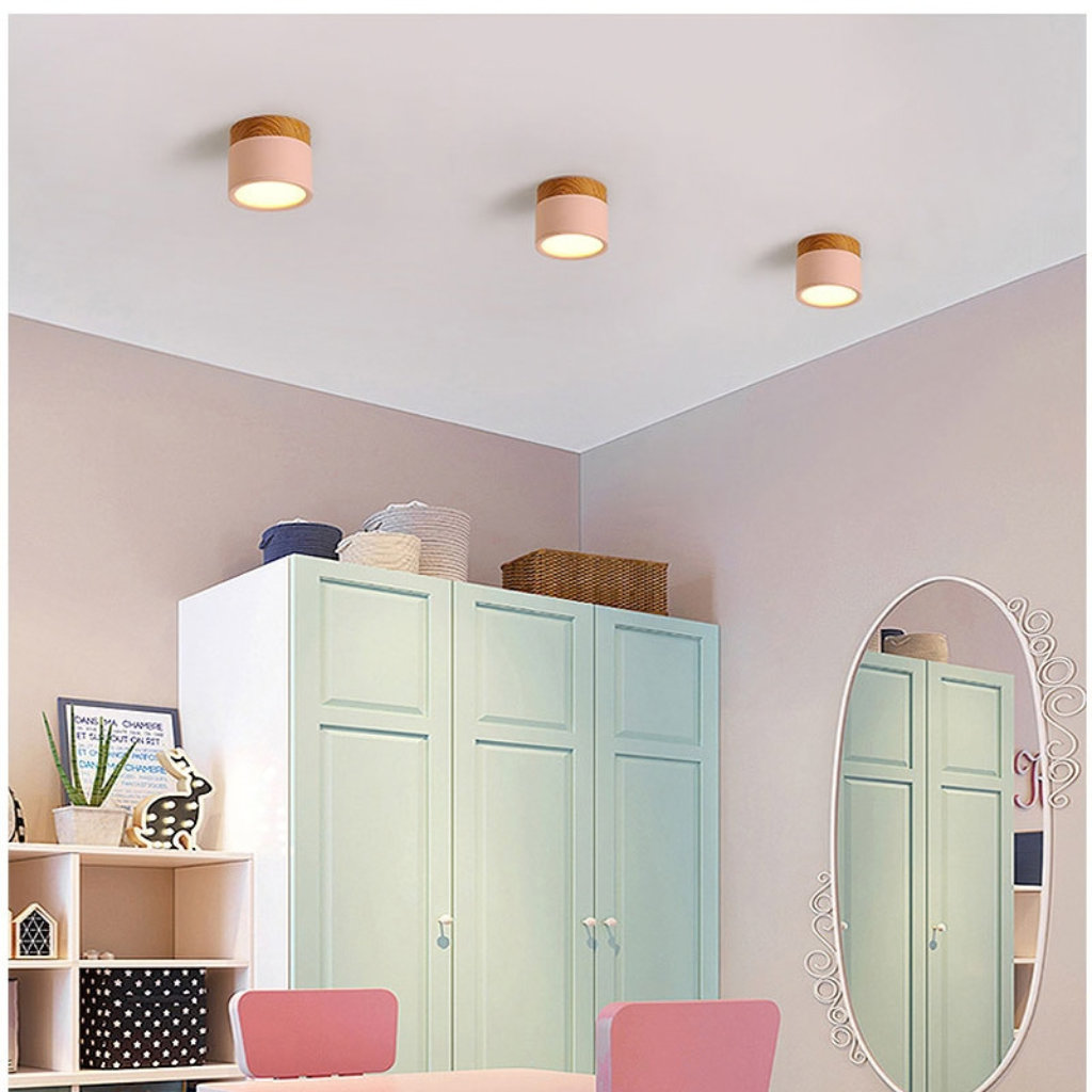 The Aurellis Nordic Wood LED Ceiling Down Light