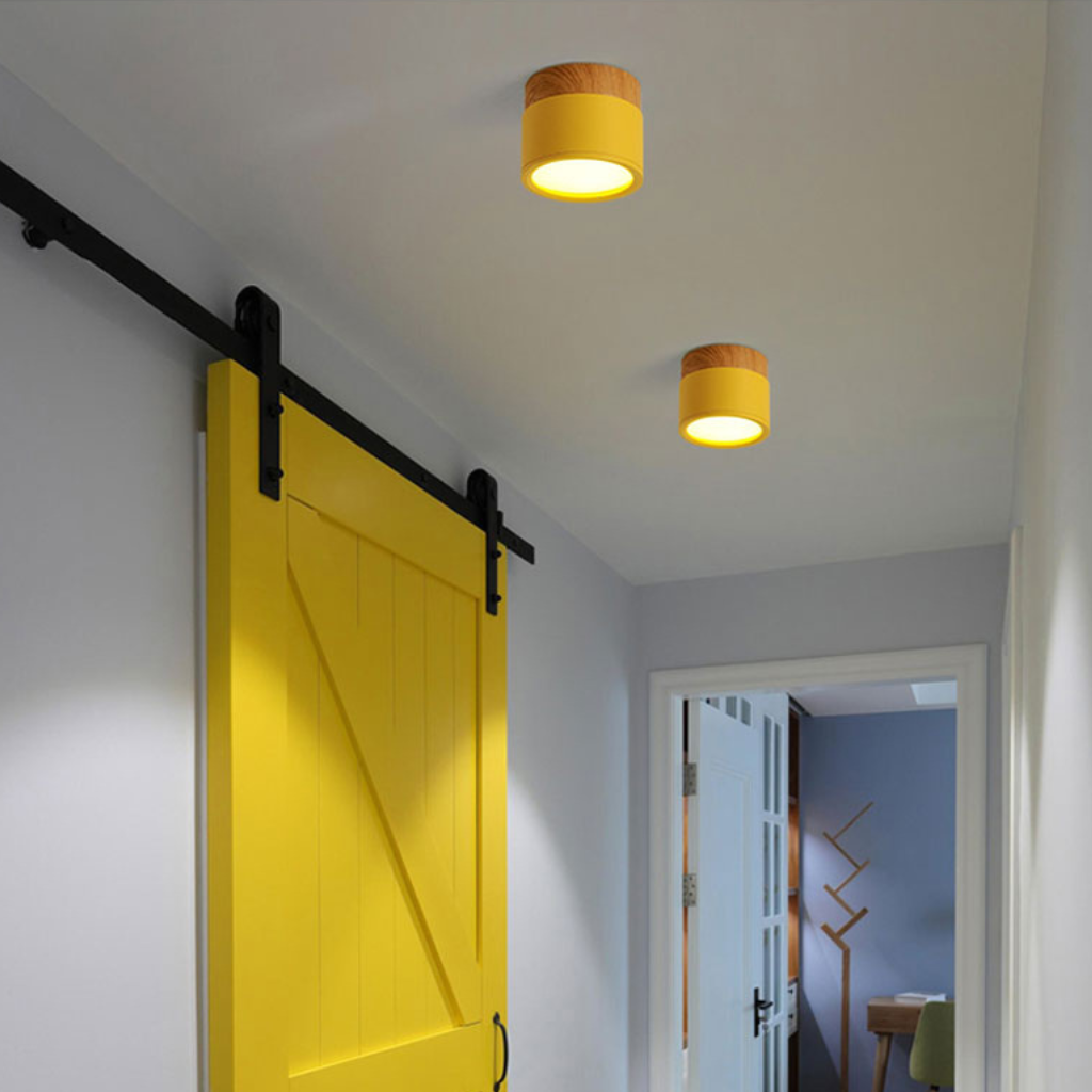 The Aurellis Nordic Wood LED Ceiling Down Light