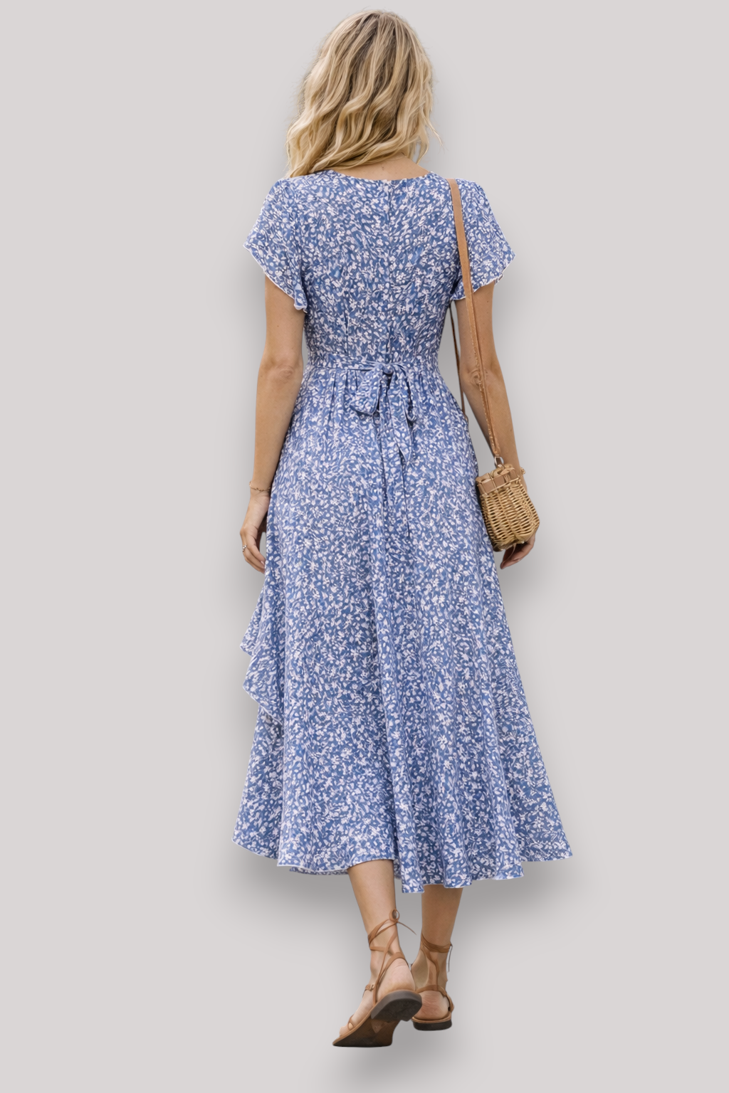 The Aurette Women's Ruffle Midi Dress