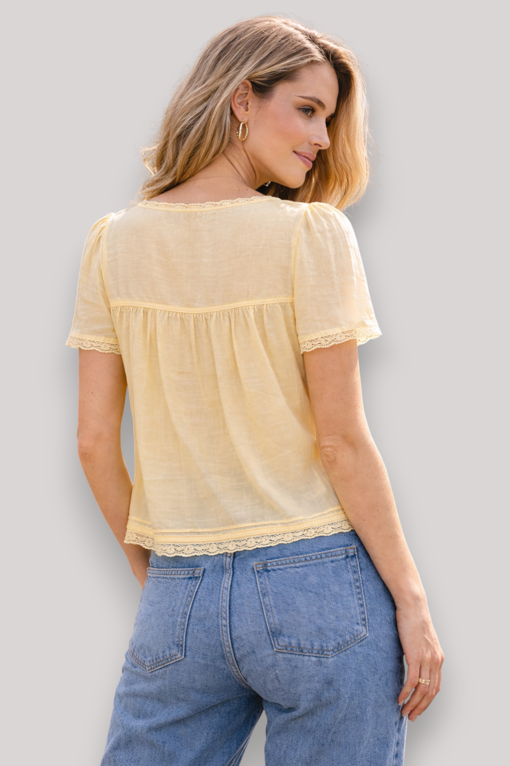 The Beatrix Lace Blouse French Knot Summer Top