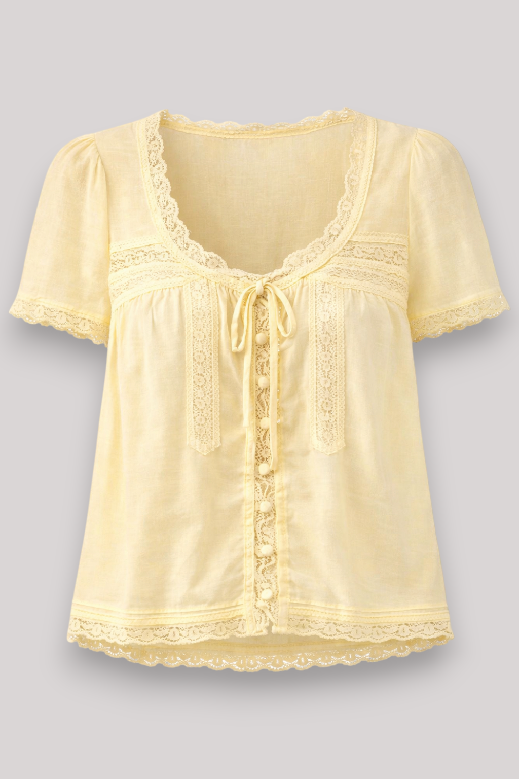 The Beatrix Lace Blouse French Knot Summer Top