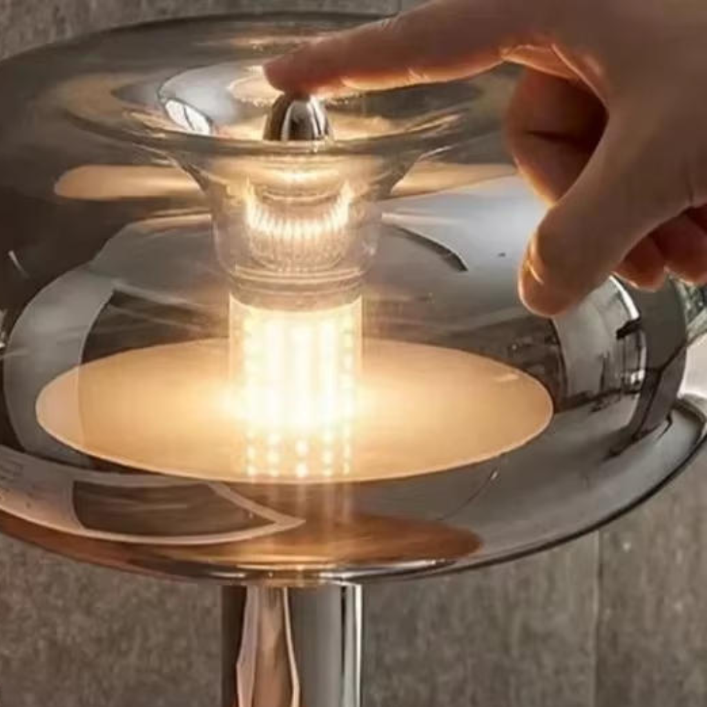 The Bellora Italian Glass Mushroom LED Table Lamp