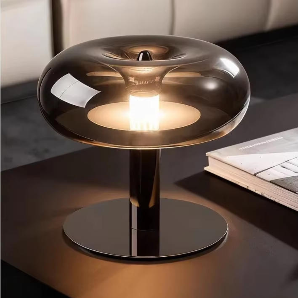 The Bellora Italian Glass Mushroom LED Table Lamp