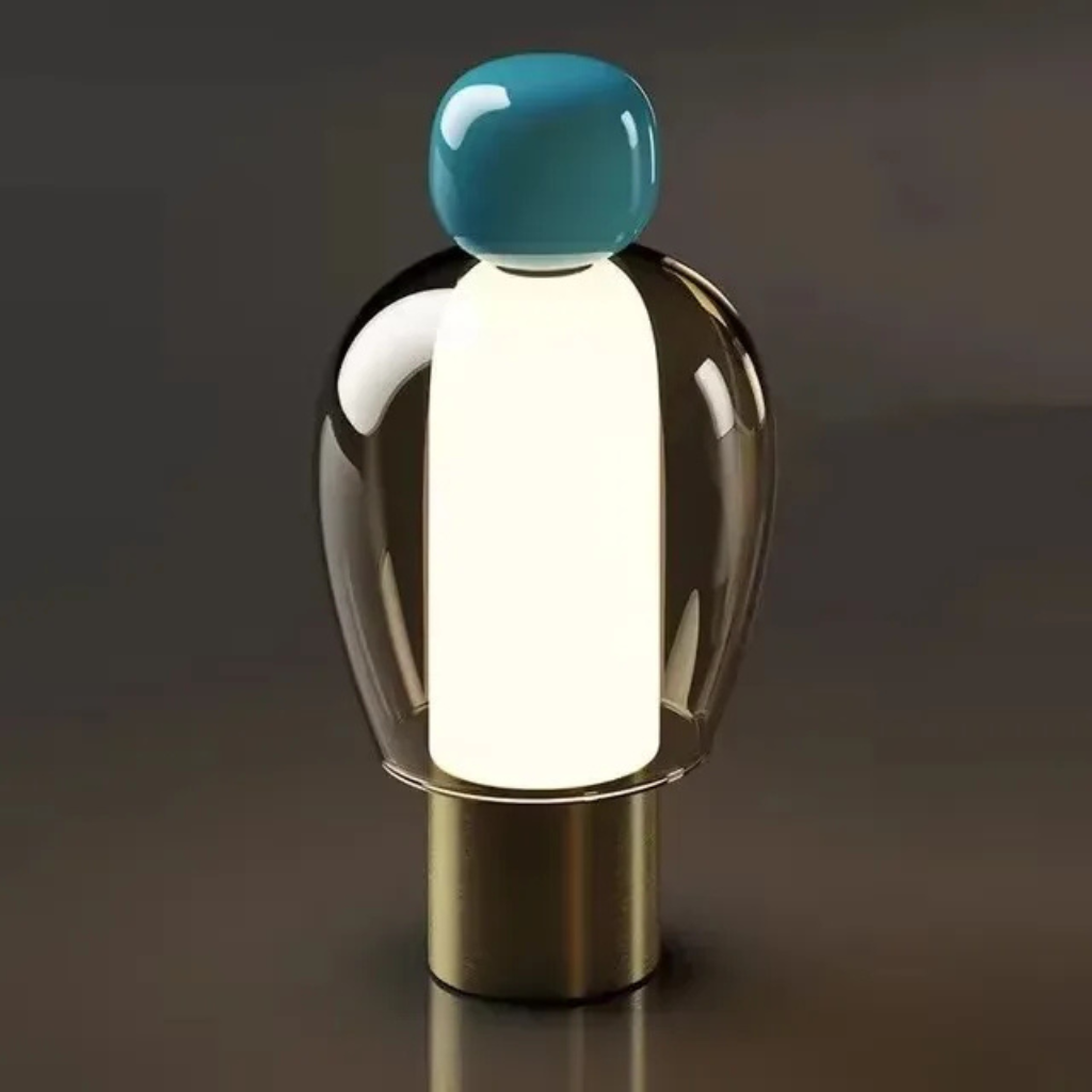 The Bellune Nordic Glass Mushroom LED Table Lamp