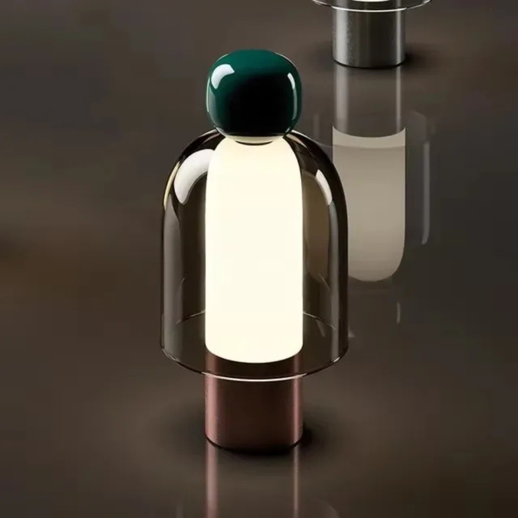 The Bellune Nordic Glass Mushroom LED Table Lamp