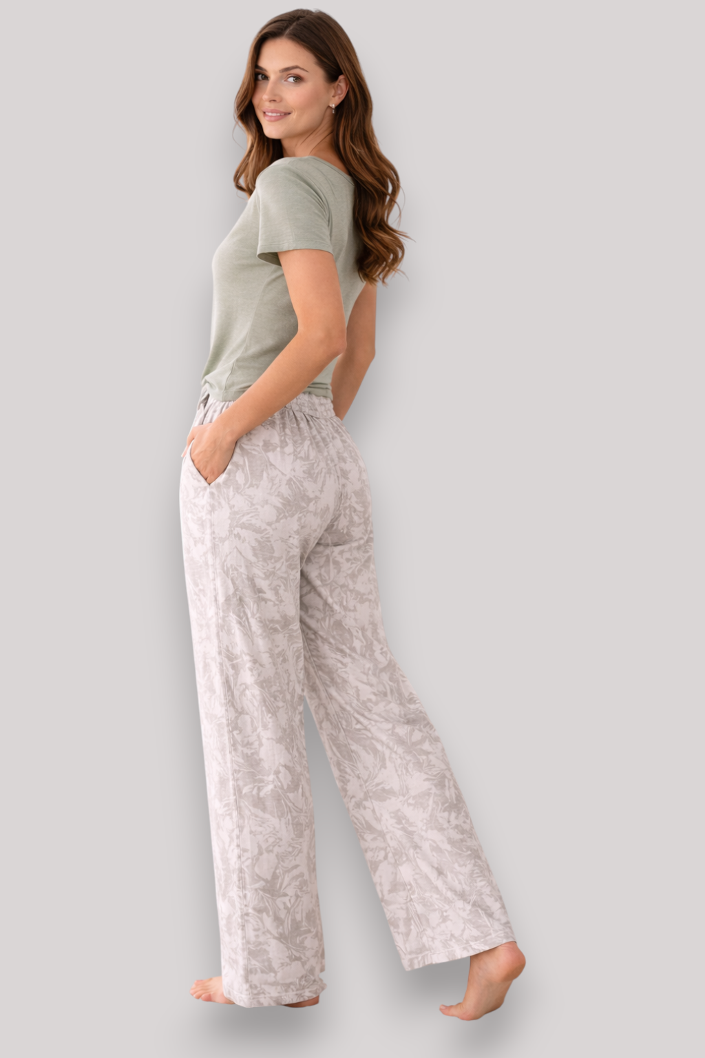 The Bexley Women's Camouflage Print Trousers Casual Relaxed Fit Pants