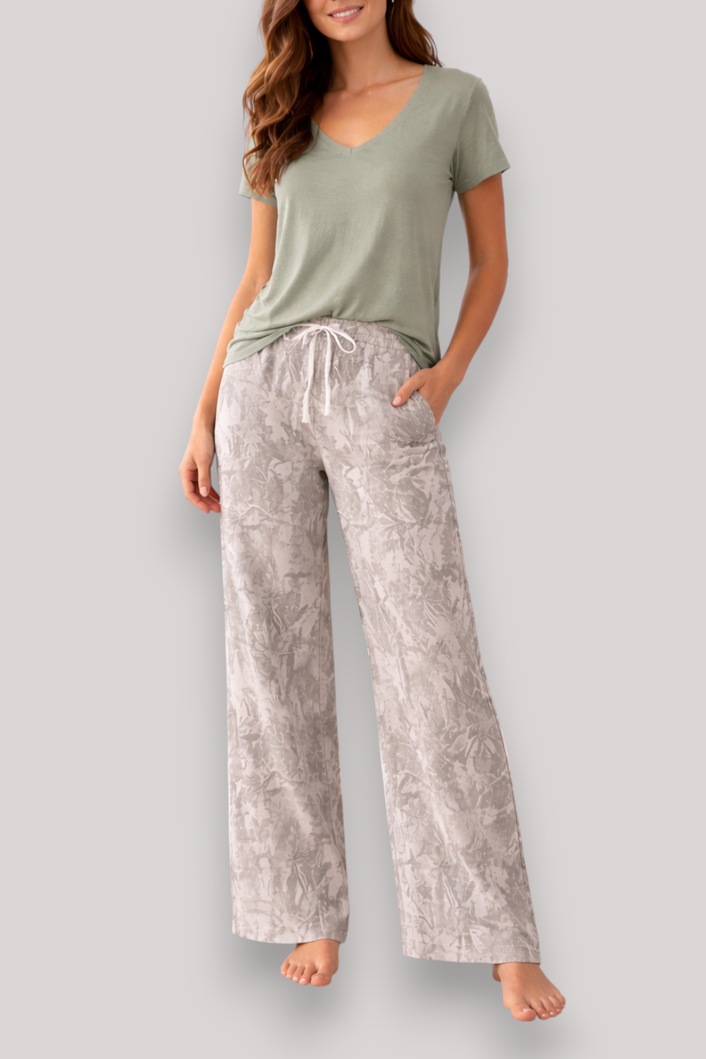 The Bexley Women's Camouflage Print Trousers Casual Relaxed Fit Pants