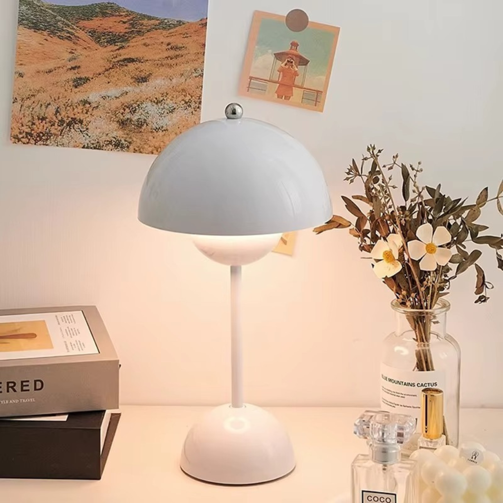 The Bloomix Rechargeable Mushroom Table Lamp