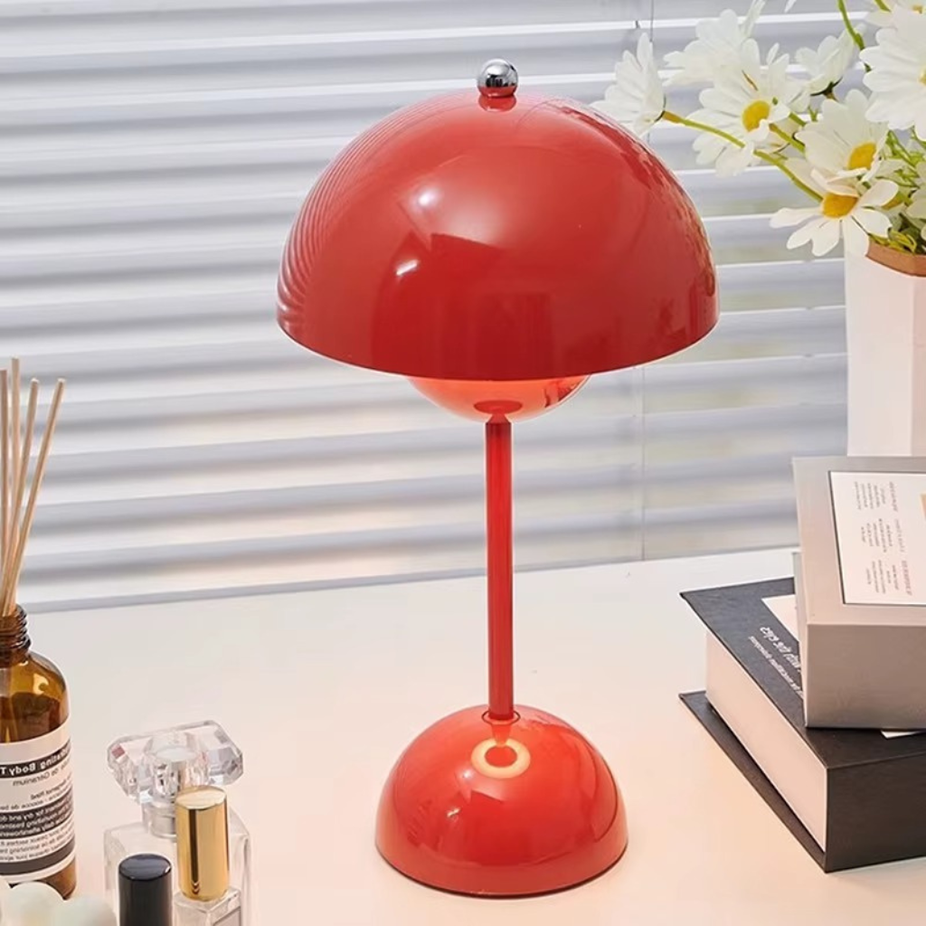 The Bloomix Rechargeable Mushroom Table Lamp