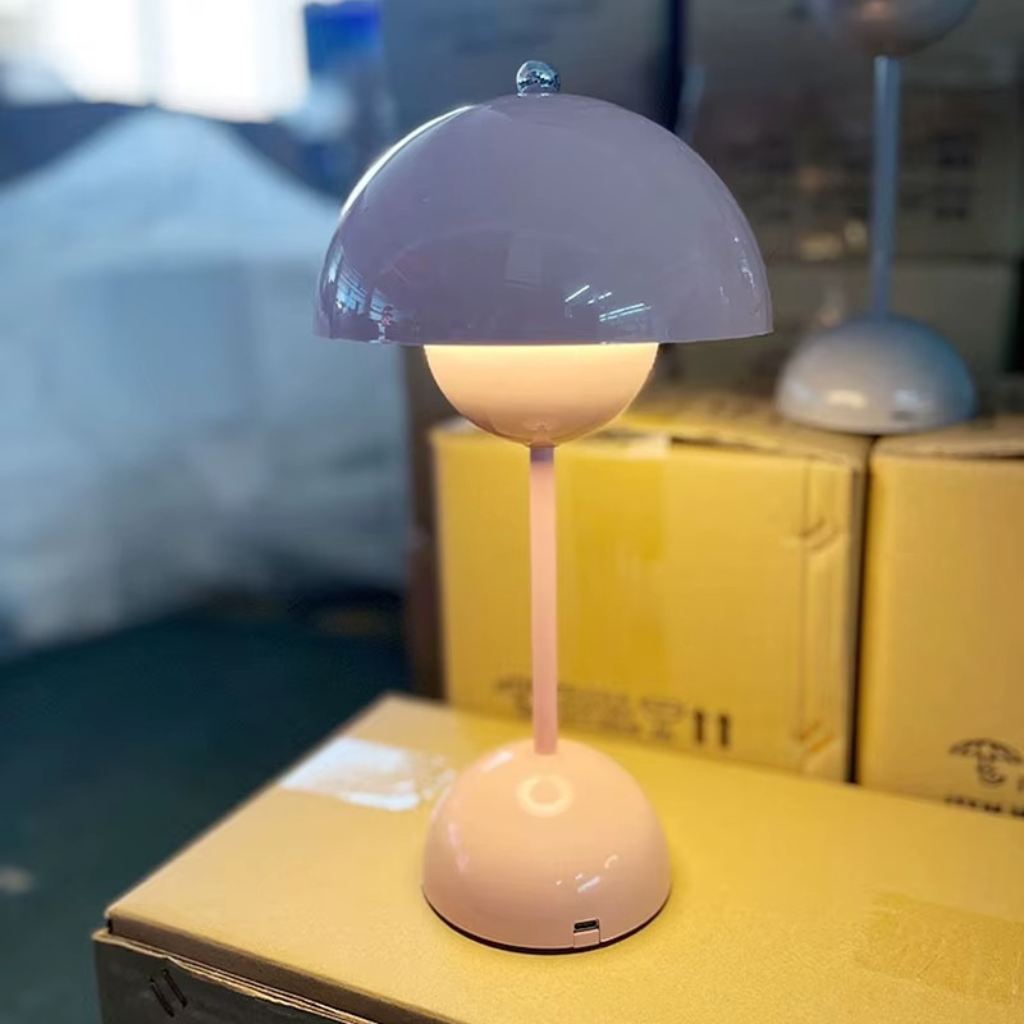 The Bloomix Rechargeable Mushroom Table Lamp