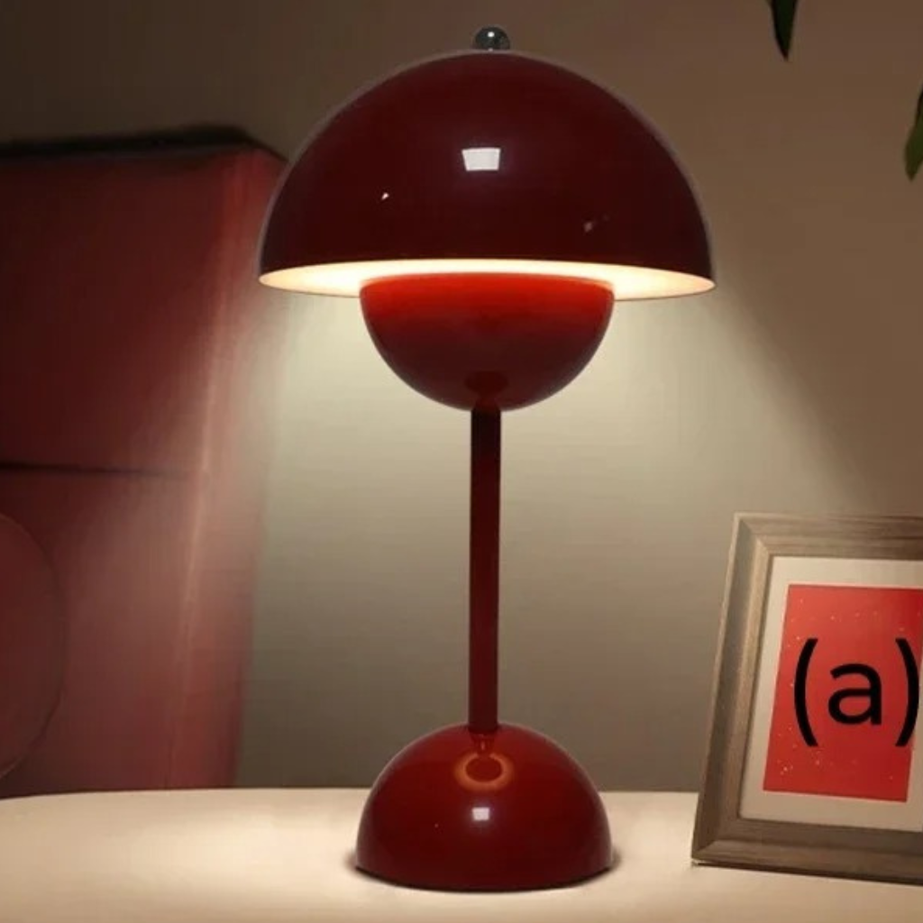 The Bloomora USB Rechargeable Mushroom Table Lamp