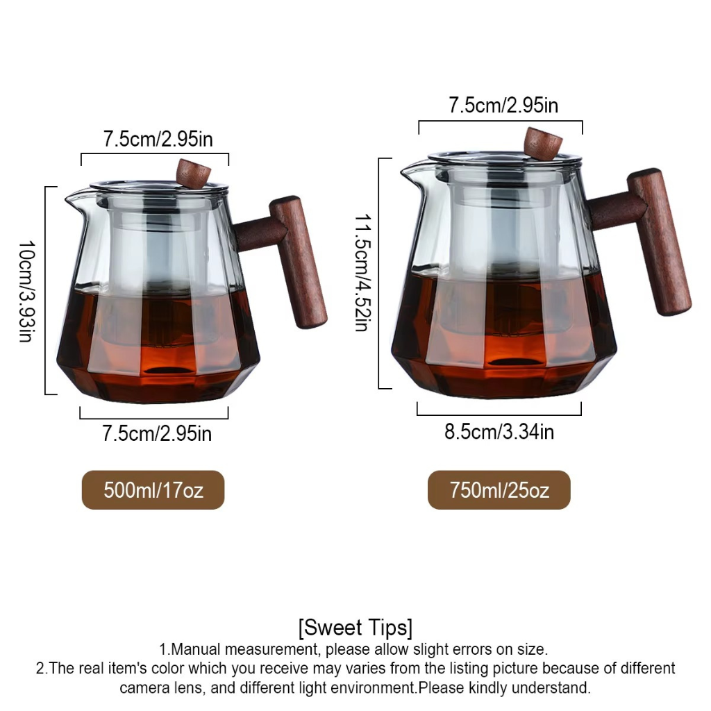 The Borowood Glass Teapot With Removable Infuser