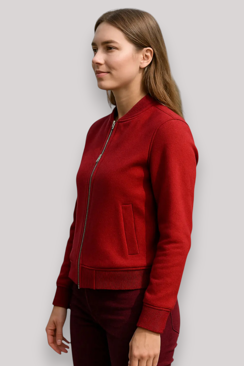 The Briony Zip Up Winter Jacket Warm Collar Knit Casual Outerwear