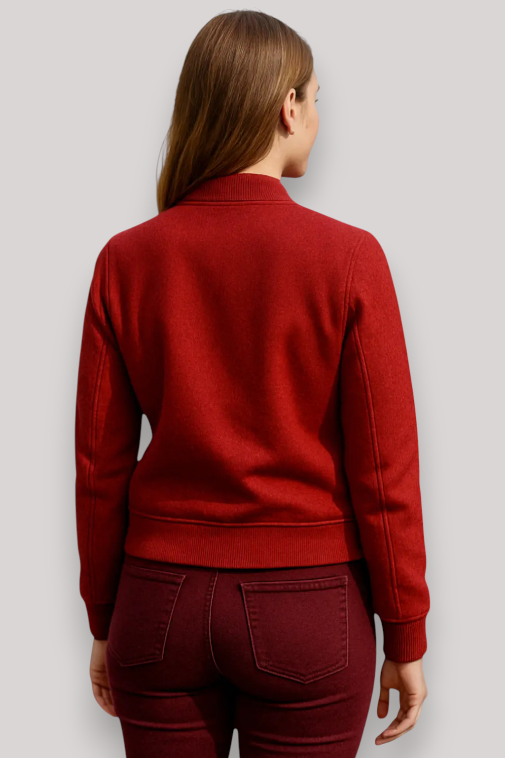 The Briony Zip Up Winter Jacket Warm Collar Knit Casual Outerwear