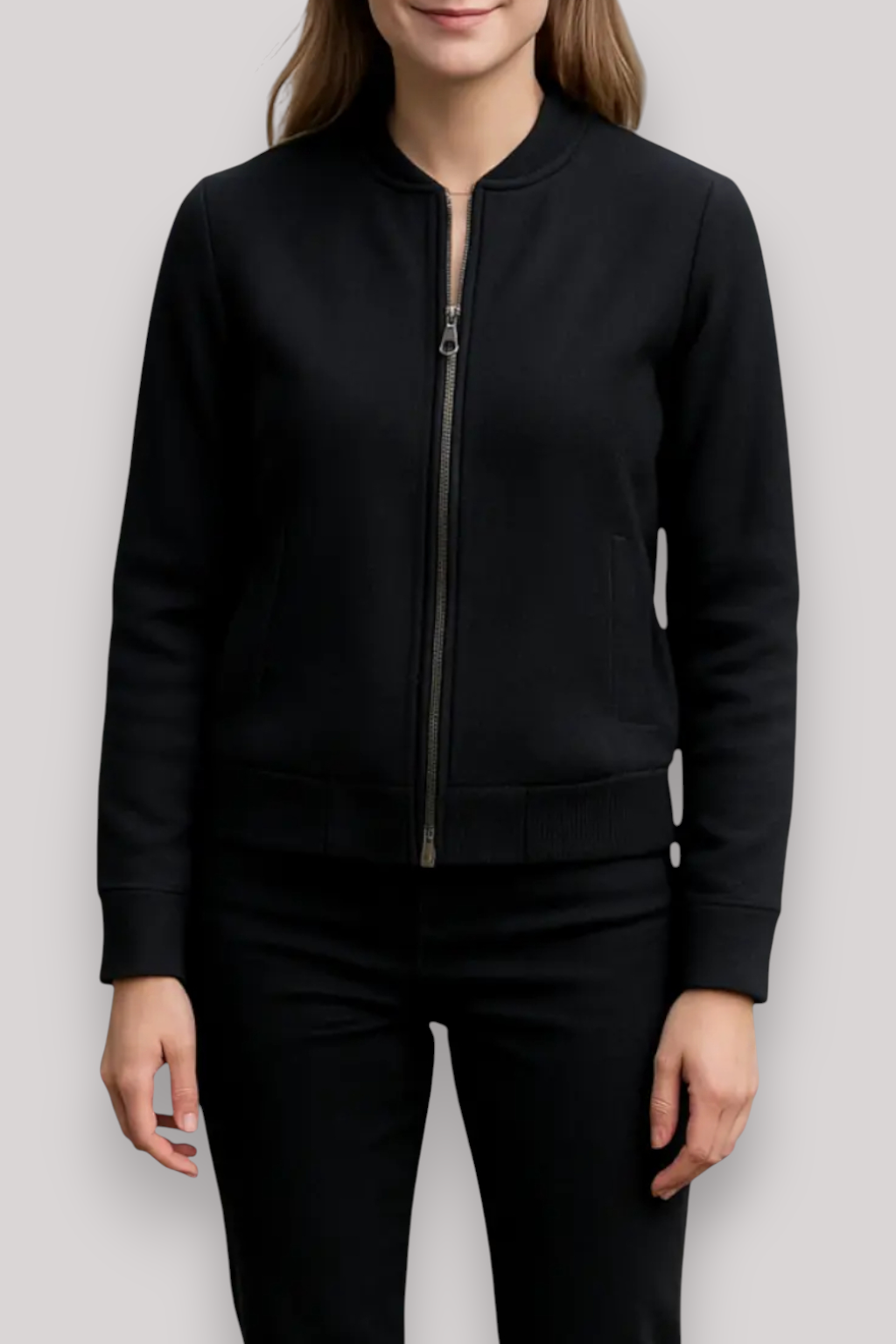 The Briony Zip Up Winter Jacket Warm Collar Knit Casual Outerwear