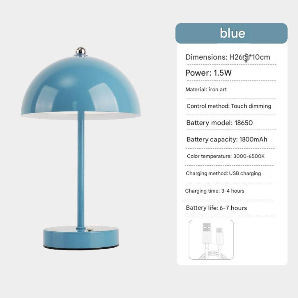 The Budelle Nordic Mushroom Bedside Table Lamp