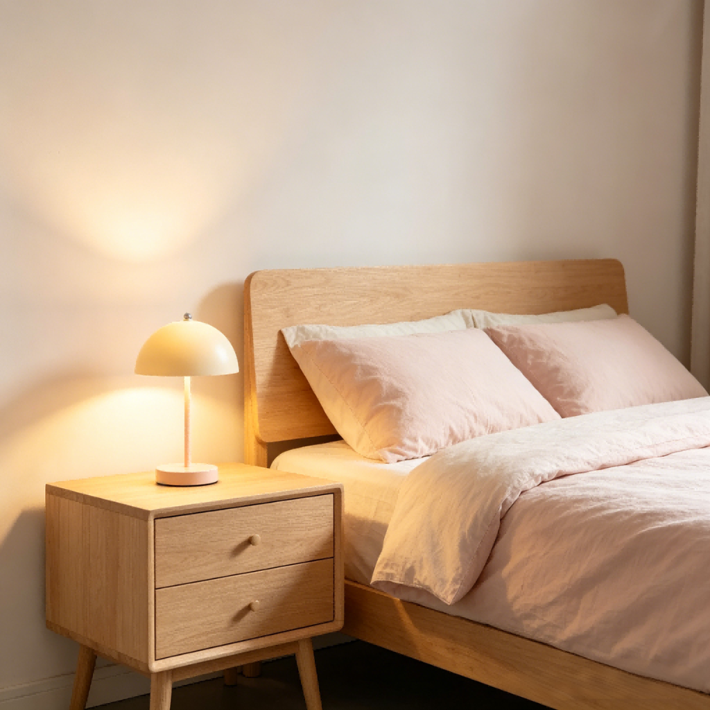 The Budelle Nordic Mushroom Bedside Table Lamp