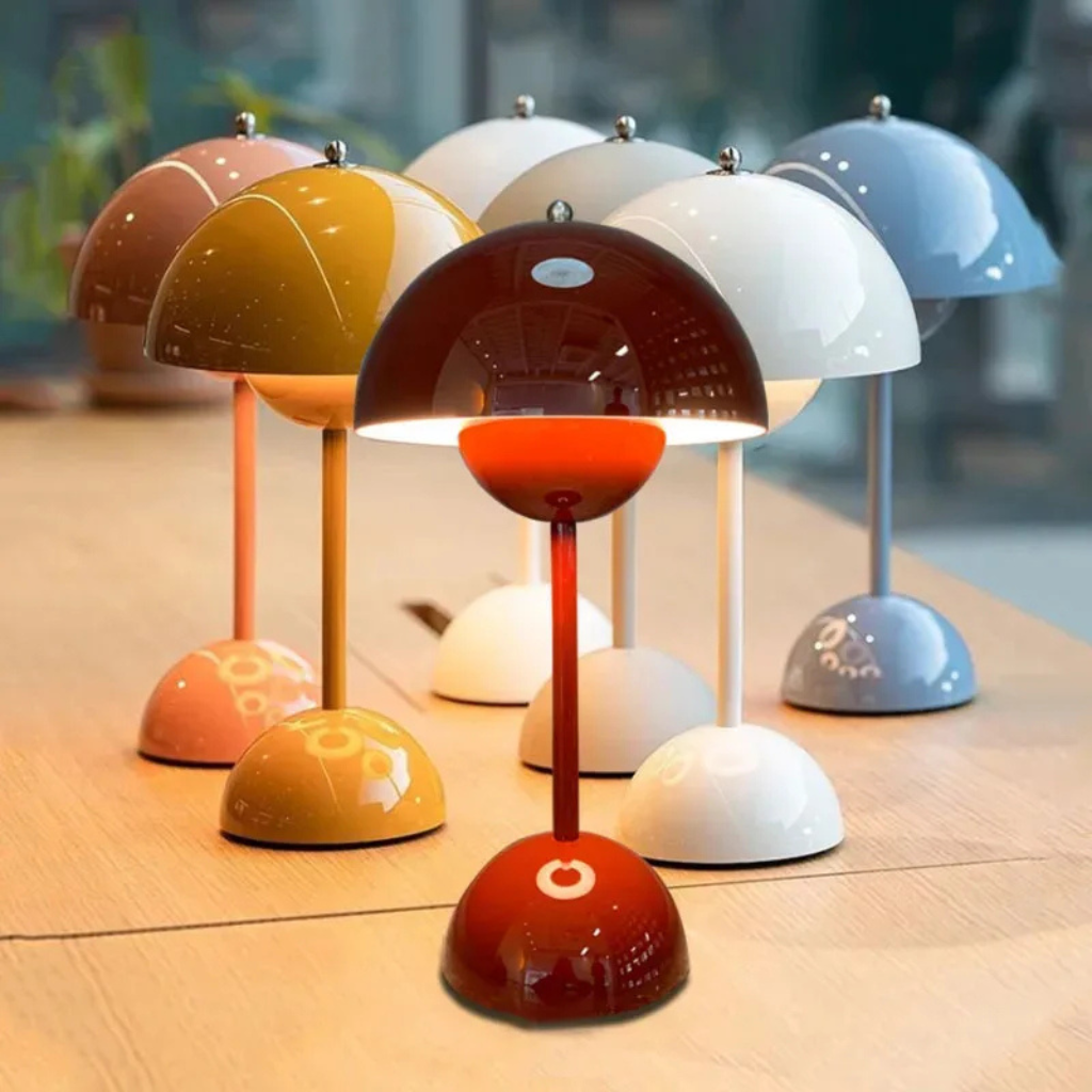 The Budelle USB Rechargeable Mushroom Table Lamp