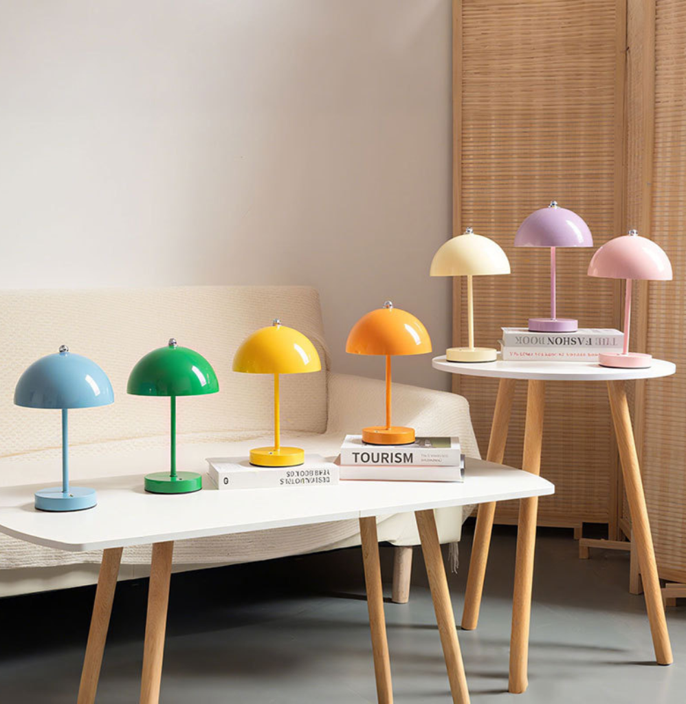 The Budelle Nordic Mushroom Bedside Table Lamp