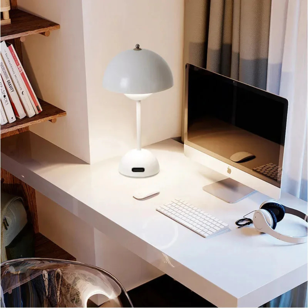 The Budelle USB Rechargeable Mushroom Table Lamp
