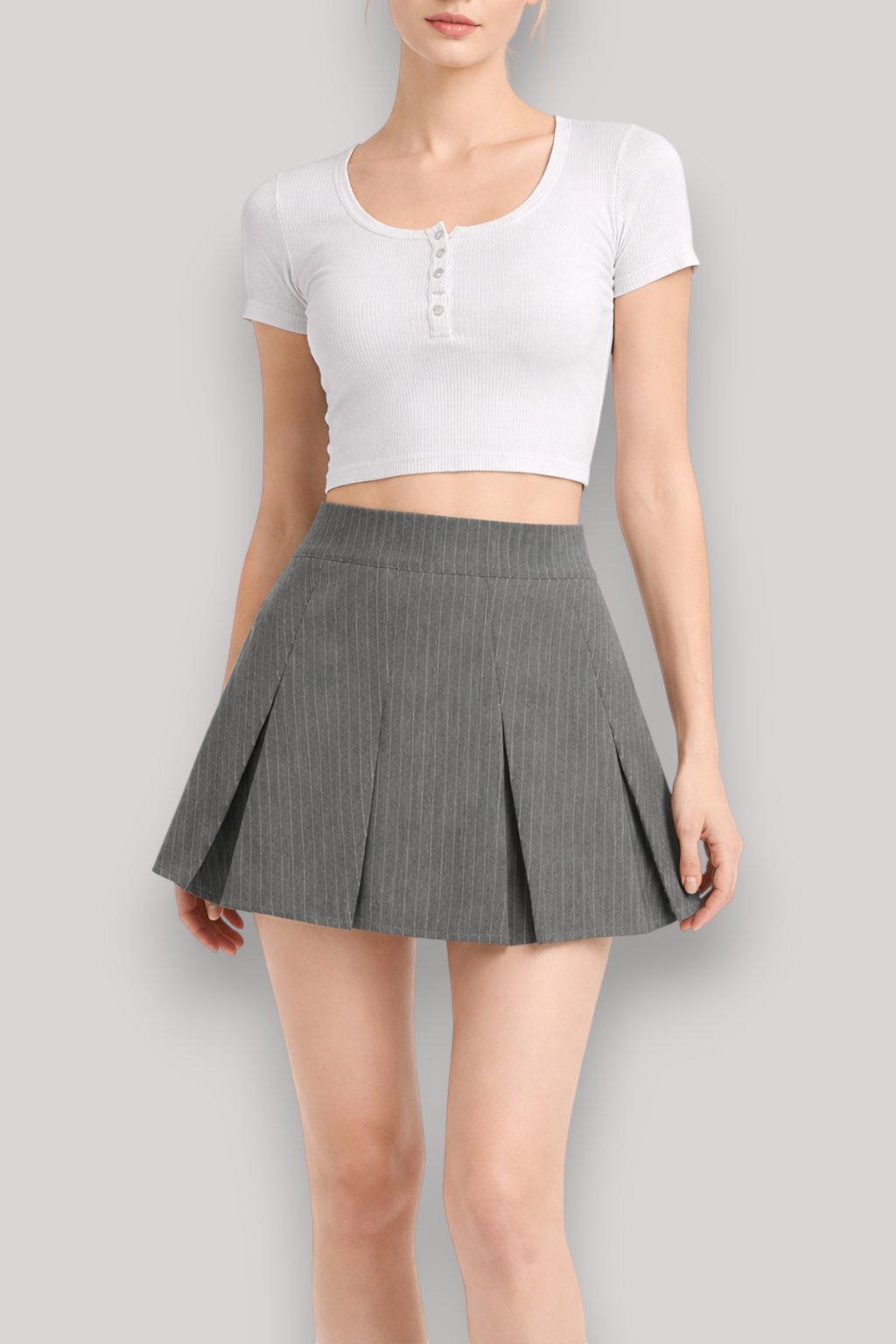 The Catrin Women's Pleated Mini Skirt