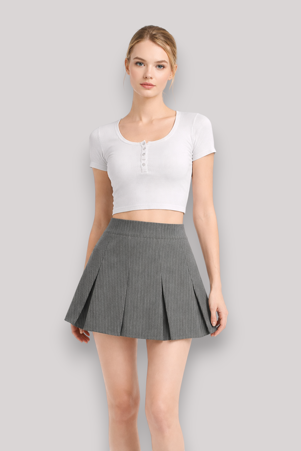 The Catrin Women's Pleated Mini Skirt