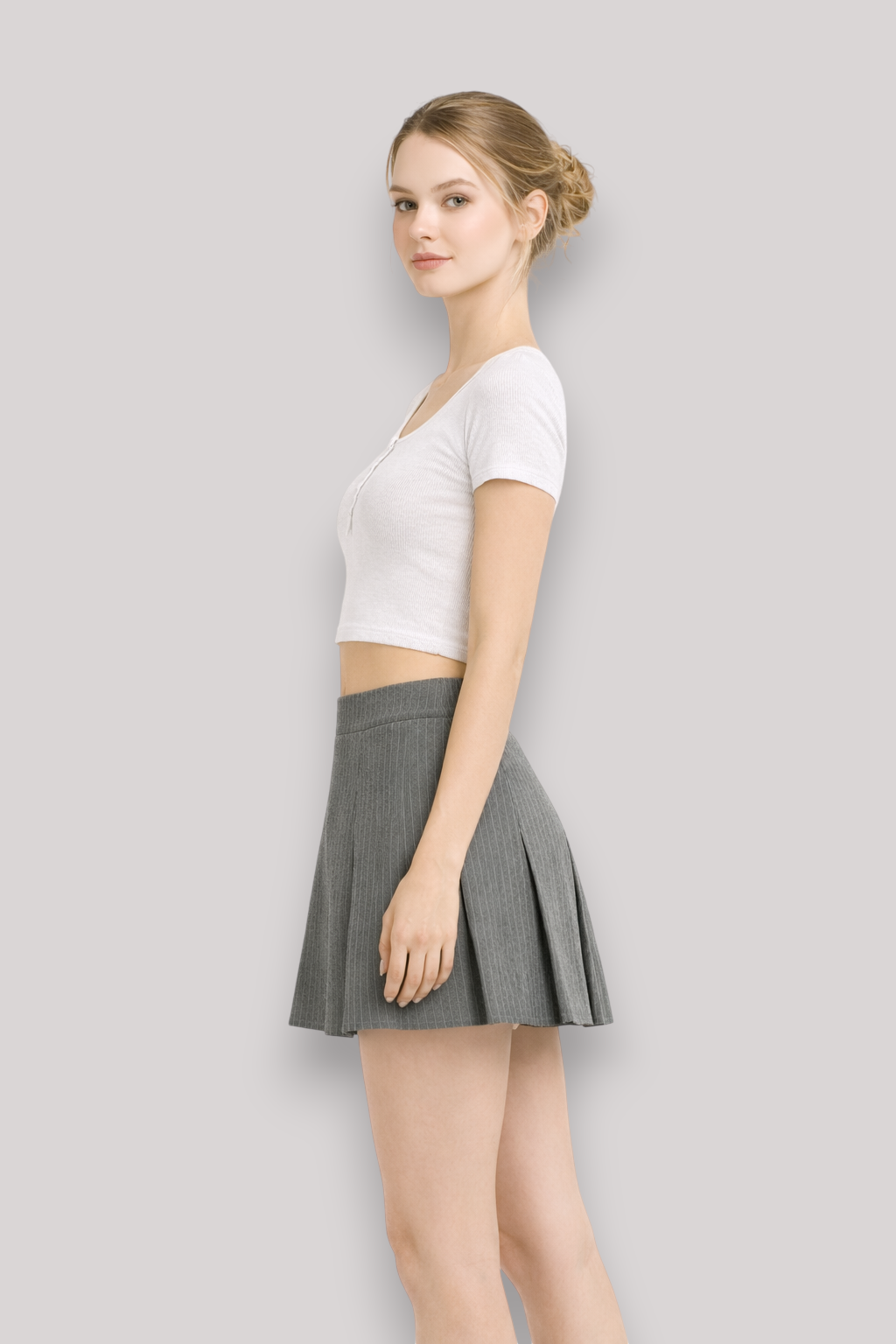 The Catrin Women's Pleated Mini Skirt