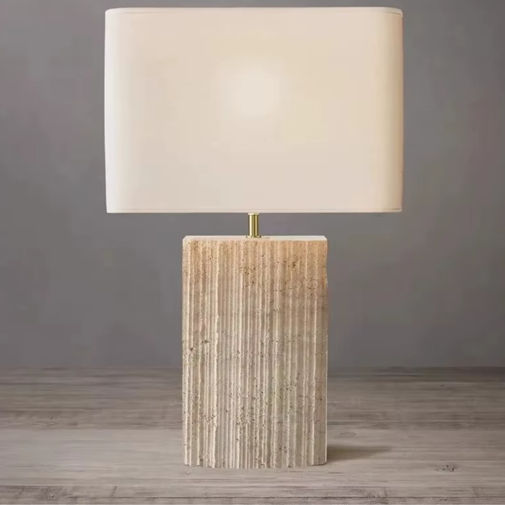 The Cavara Stone Shade Table Lamp