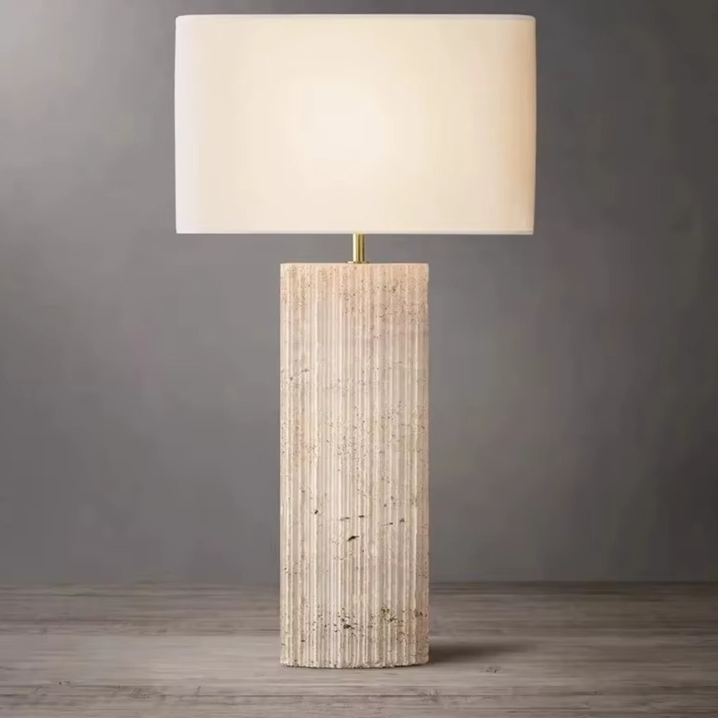 The Cavara Stone Shade Table Lamp