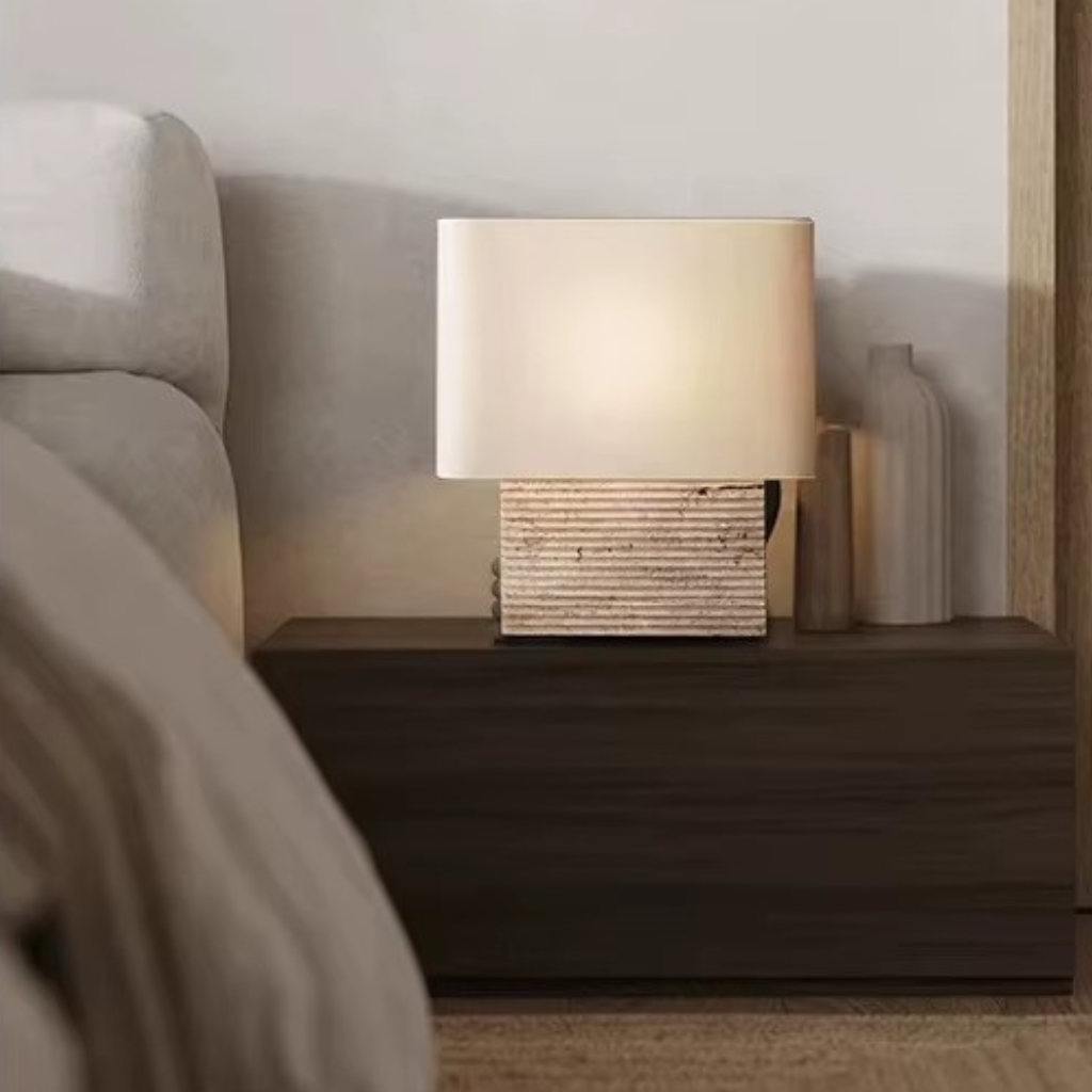 The Cavara Stone Shade Table Lamp