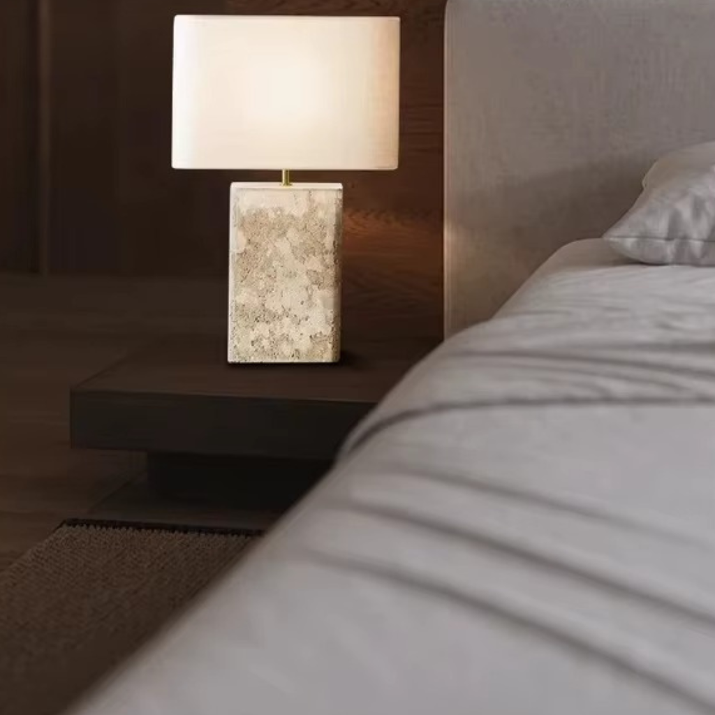 The Cavara Stone Shade Table Lamp