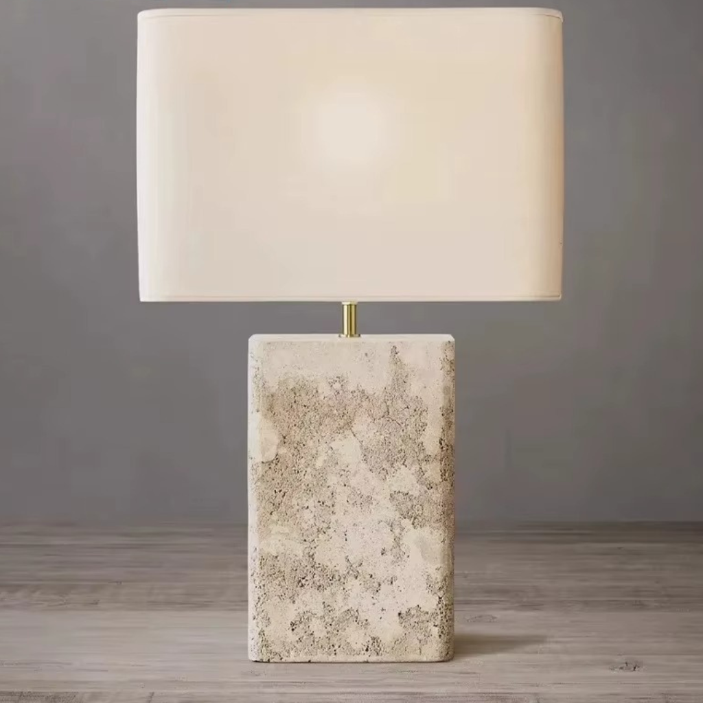 The Cavara Stone Shade Table Lamp