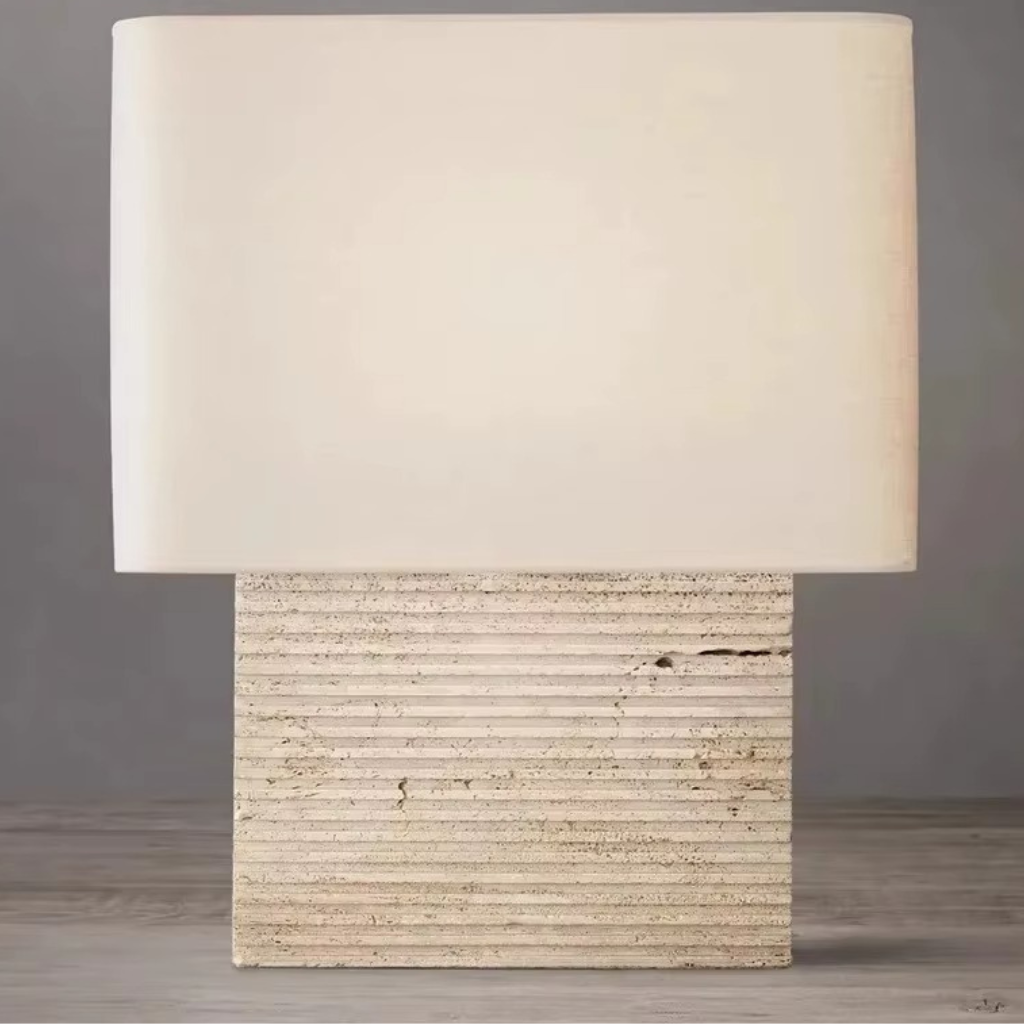 The Cavara Stone Shade Table Lamp