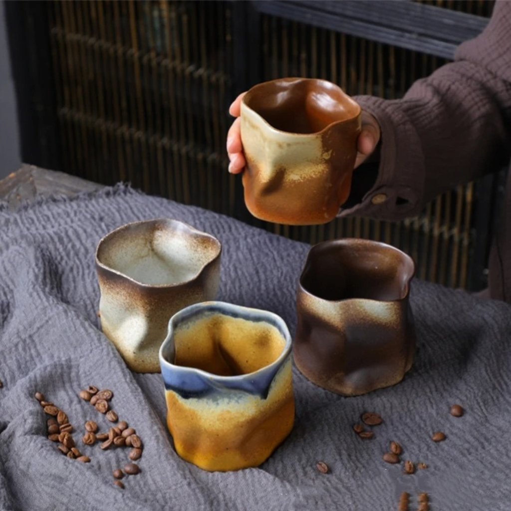 The Cerix Vintage Japanese Styled Irregular Ceramic Mug