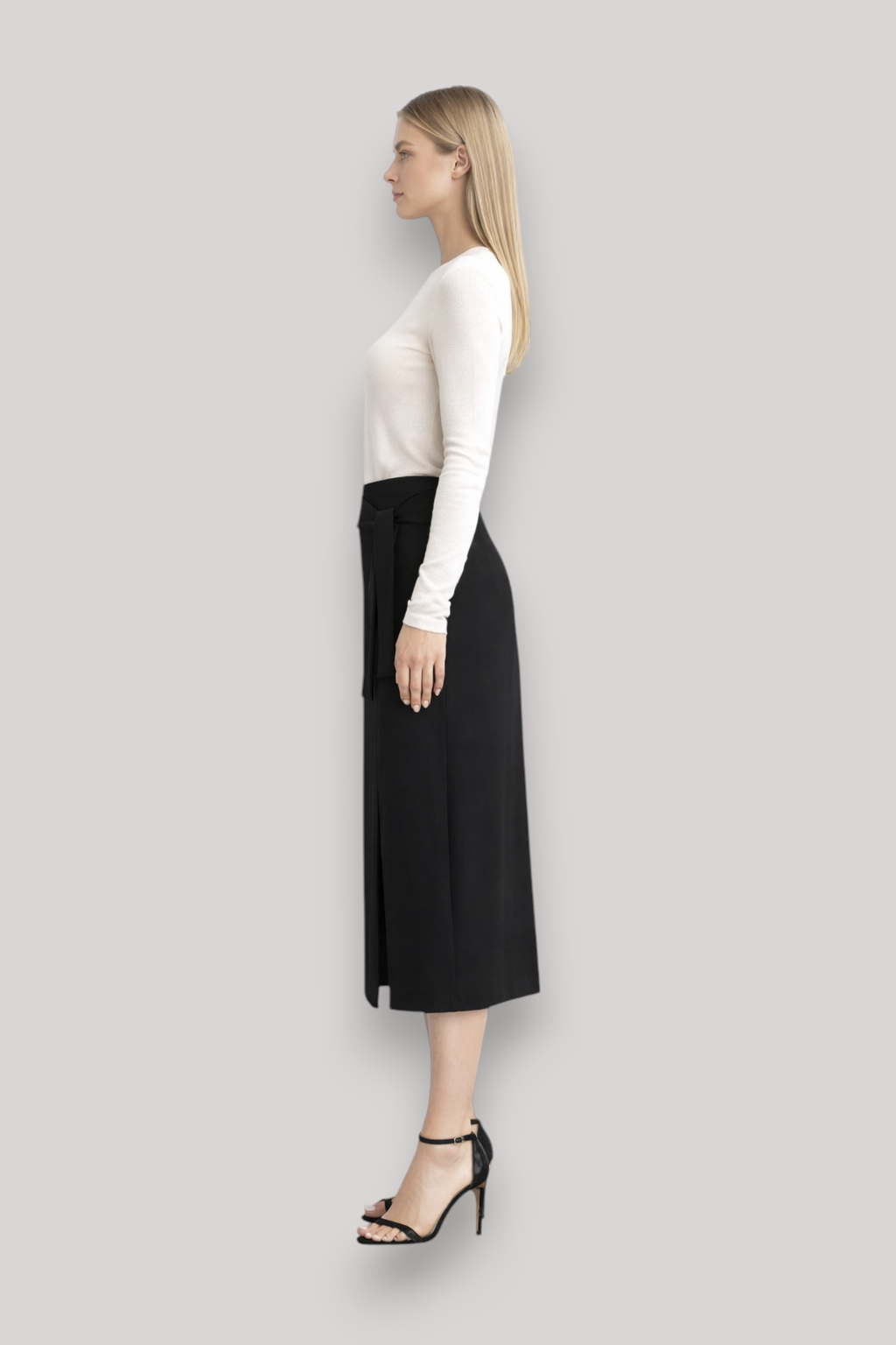 The Cerys High Waist Belted Midi Skirt