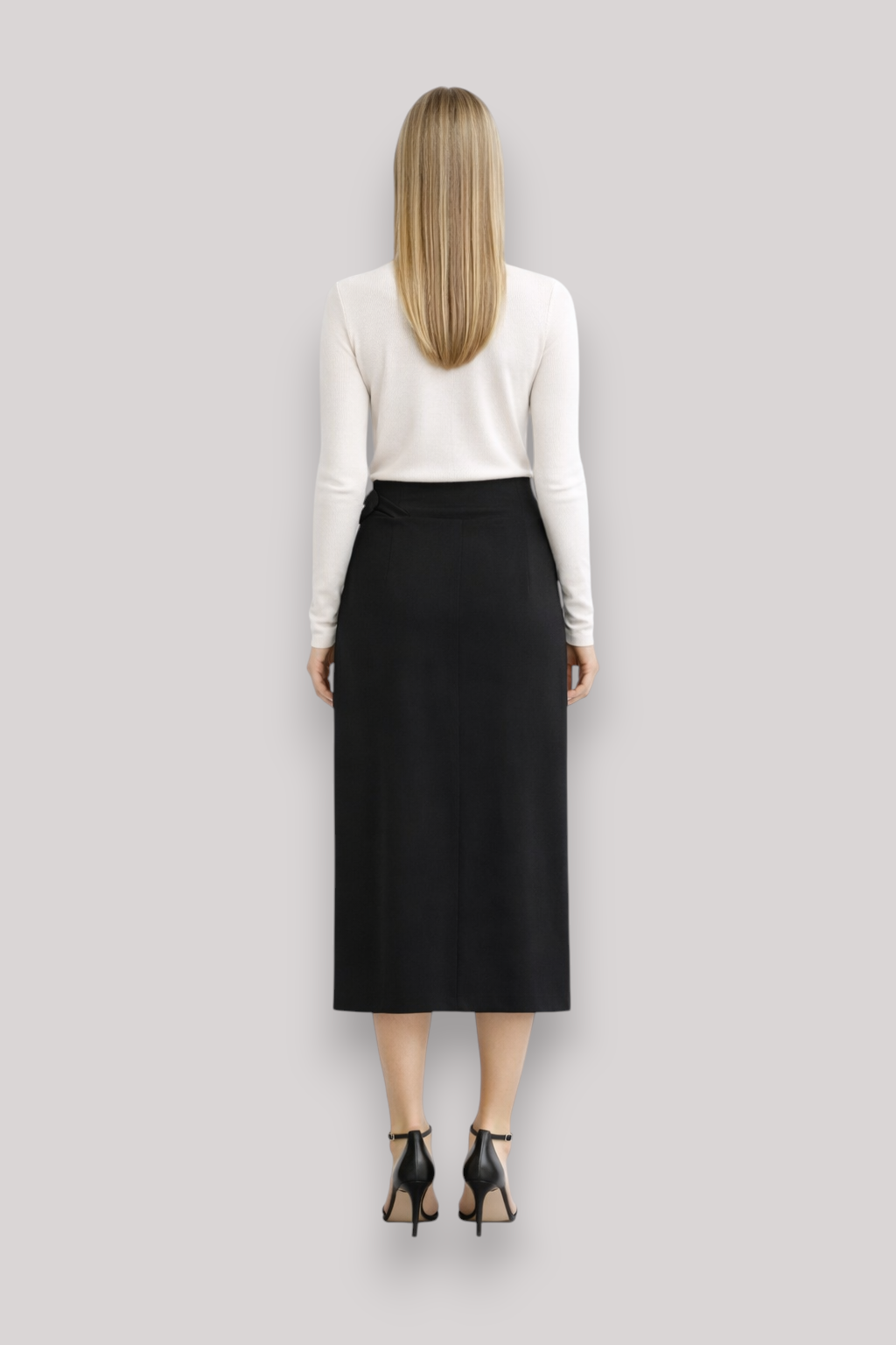 The Cerys High Waist Belted Midi Skirt