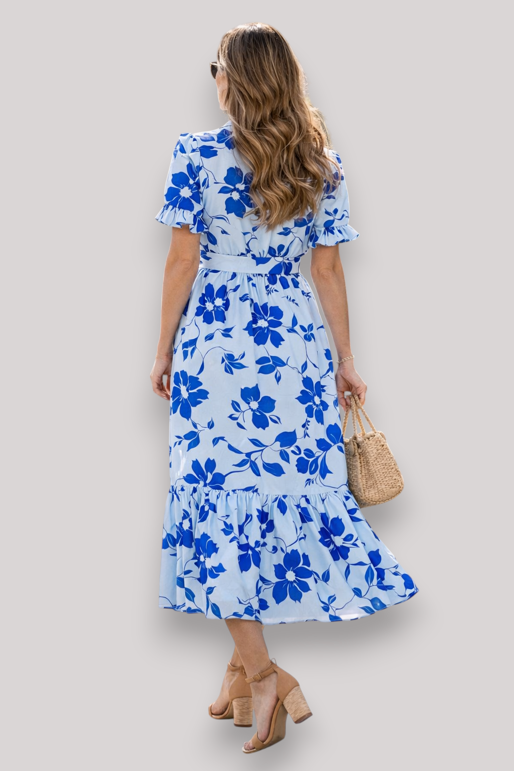 The Isabelle Women's Print Belted Maxi Dress