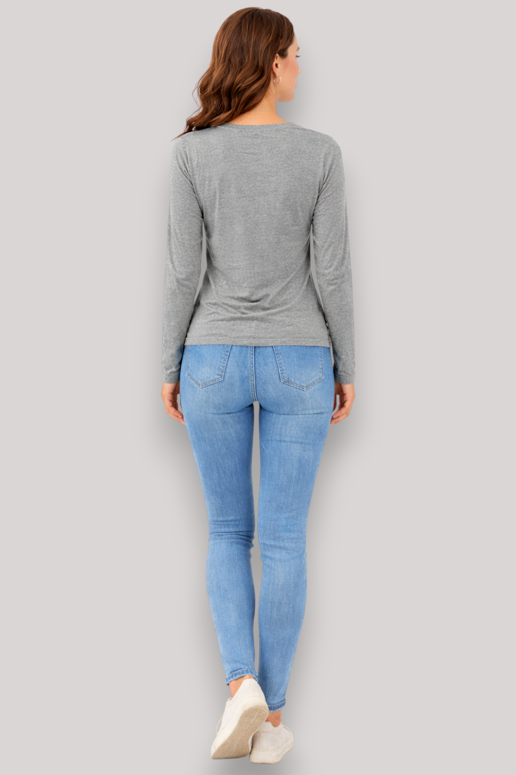 The Clara Women's Long Sleeve T Shirt Casual Crew Neck European Styled