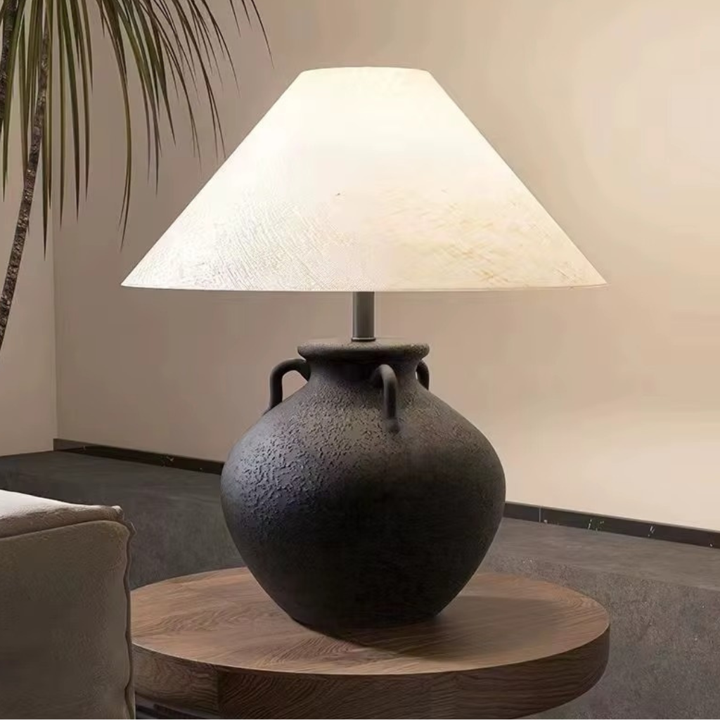 The Clayora Ceramic Wabi Sabi Table Lamp