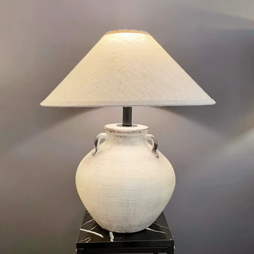 The Clayora Ceramic Wabi Sabi Table Lamp